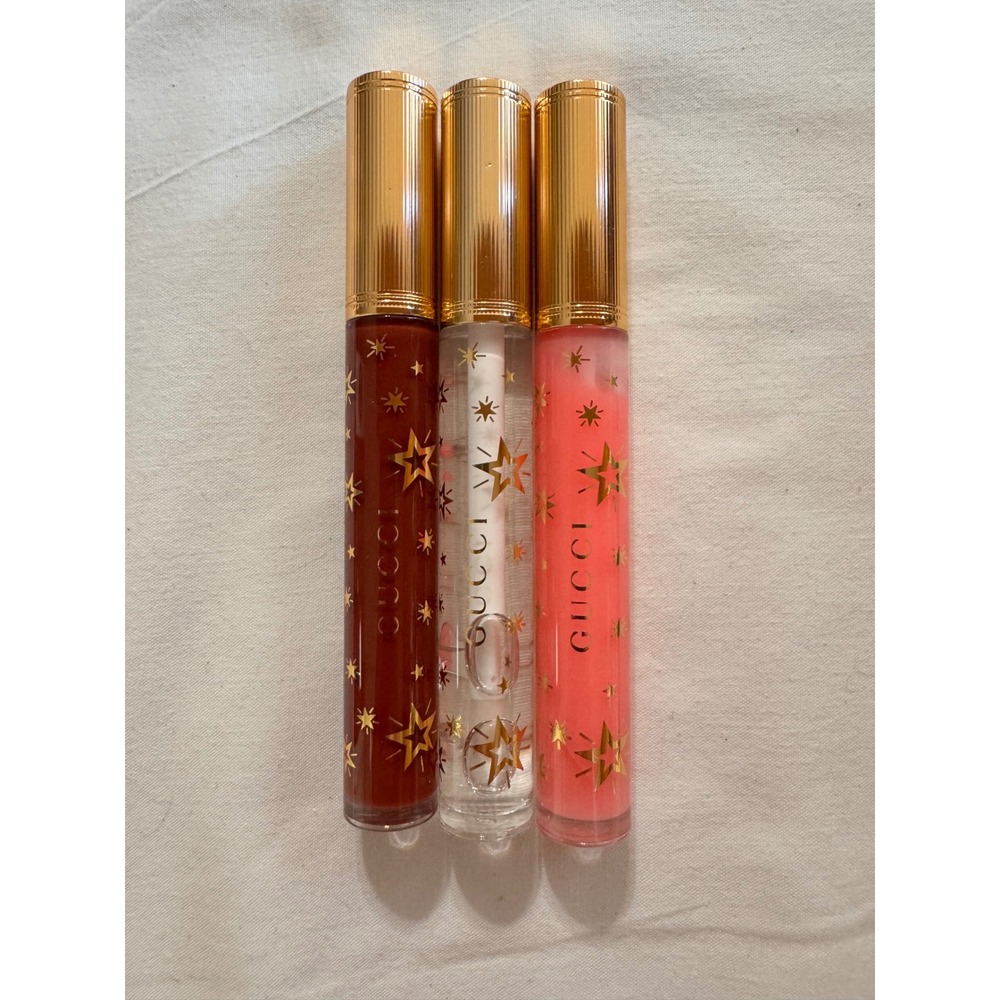 Gucci Beauty Rosso Ancora 509 Lip Set Matte Liquid & Glow Lipstick 3 Piece New - Picture 3 of 5